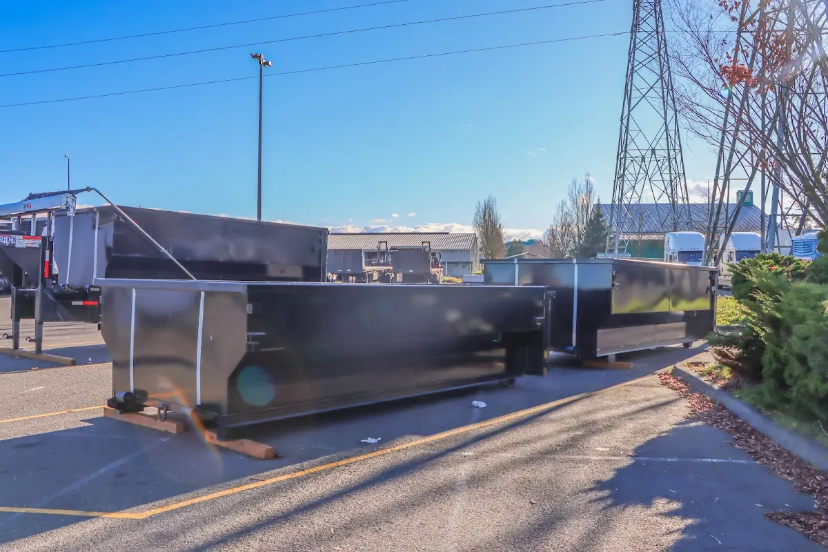 Roll-off dumpster ready for waste disposal at job site for Construction Dumpster Rental in Phoenixville